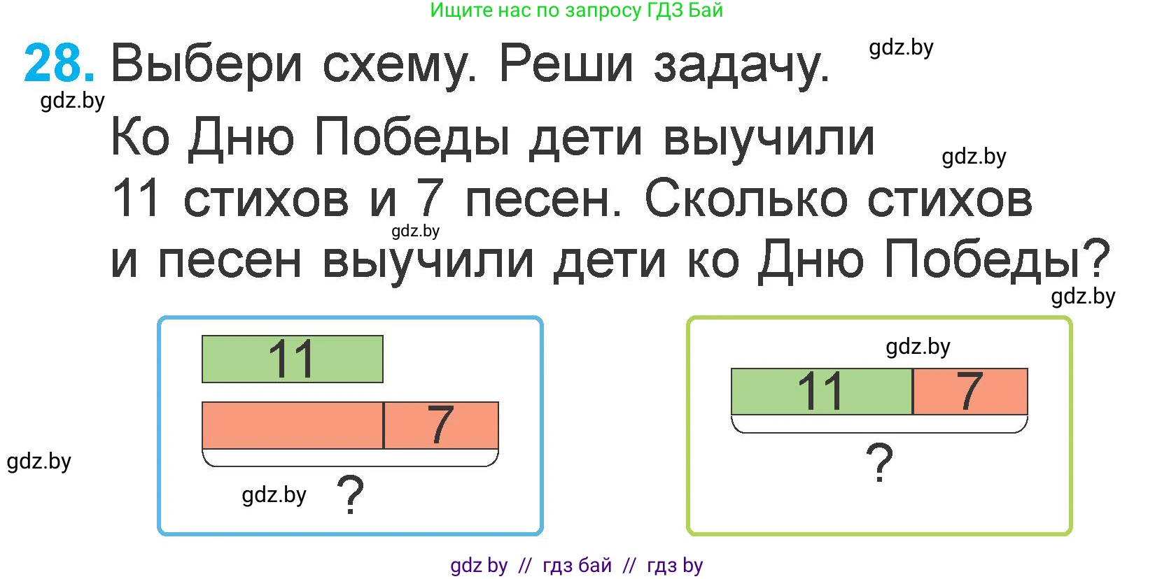 Математика, 1 класс Учебник, авторы: Муравьева Галина Леонидовна, Урбан Мария Анатольевна, издательство Академия образования, Минск, 2024, Часть 2, страница 126, номер 28, Условие