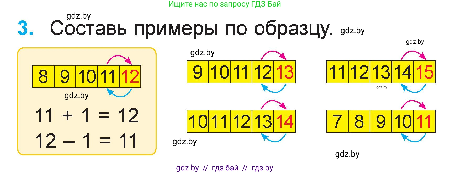 Математика, 1 класс Учебник, авторы: Муравьева Галина Леонидовна, Урбан Мария Анатольевна, издательство Академия образования, Минск, 2024, Часть 2, страница 9, номер 3, Условие