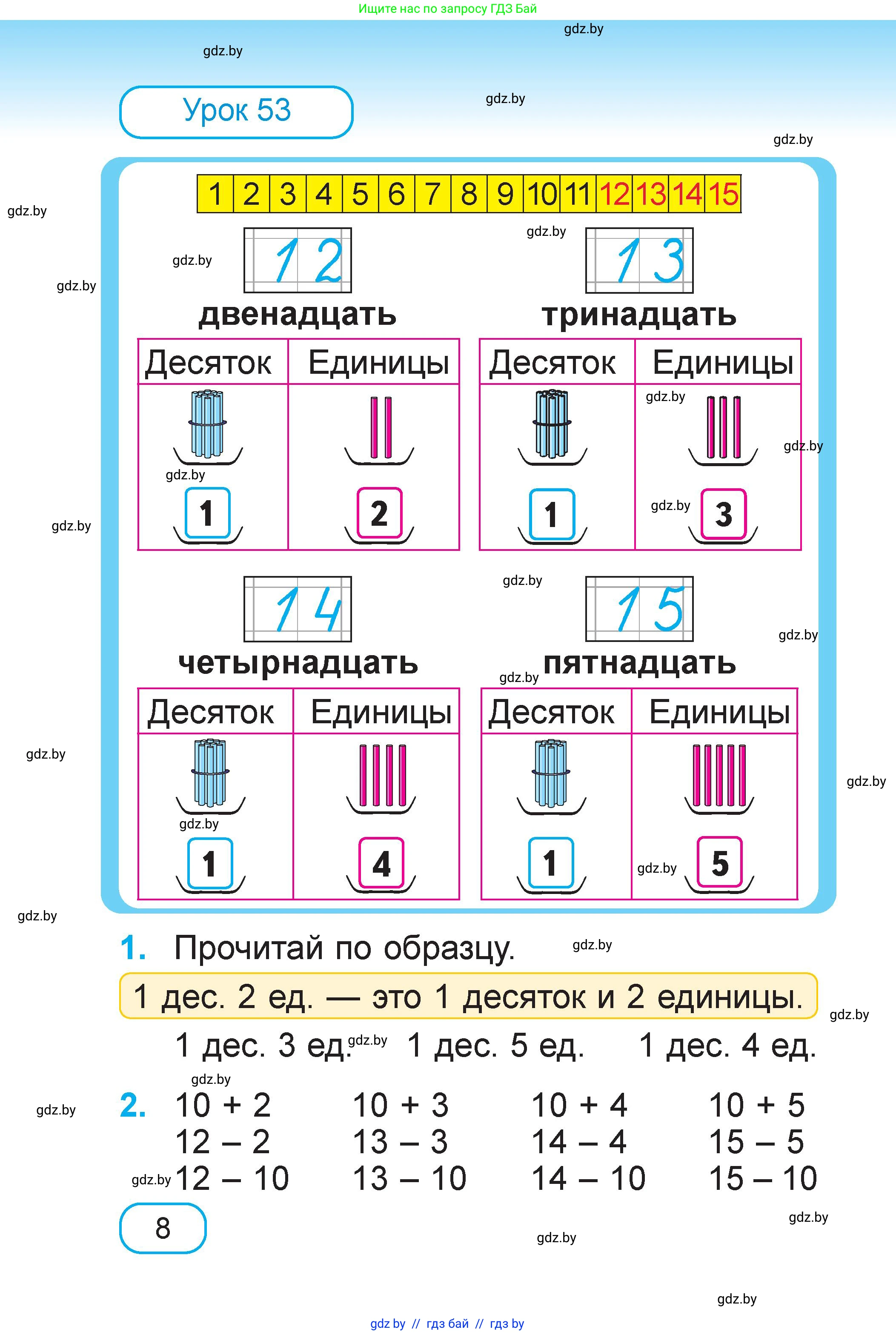 Математика, 1 класс Учебник, авторы: Муравьева Галина Леонидовна, Урбан Мария Анатольевна, издательство Академия образования, Минск, 2024, Часть 1, страница 8