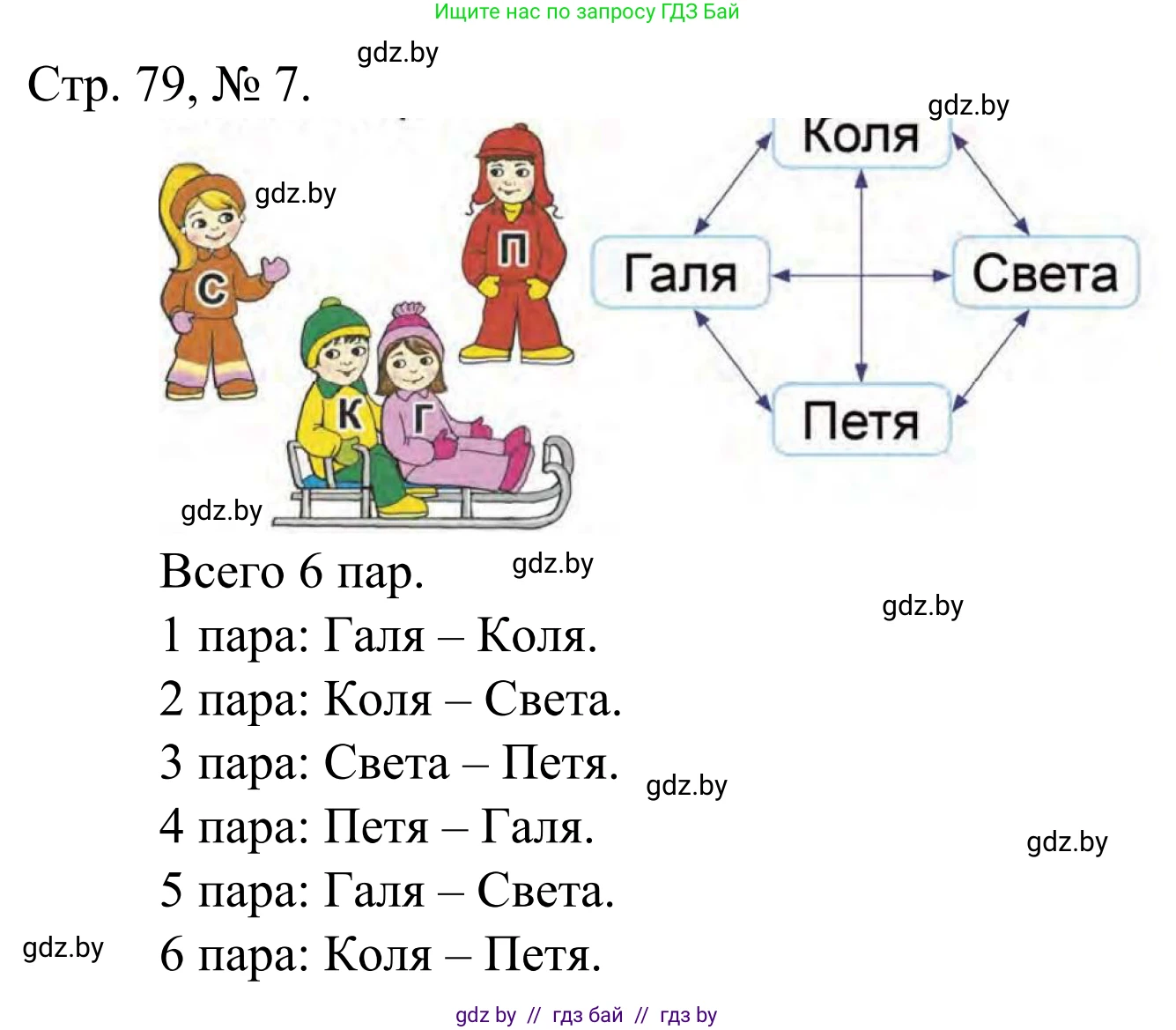 Математика, 1 класс Учебник, авторы: Муравьева Галина Леонидовна, Урбан Мария Анатольевна, издательство Академия образования, Минск, 2024, Часть 1, страница 79, номер 7, Решение