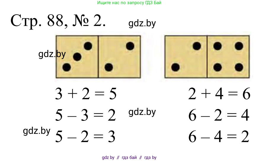 Математика, 1 класс Учебник, авторы: Муравьева Галина Леонидовна, Урбан Мария Анатольевна, издательство Академия образования, Минск, 2024, Часть 1, страница 88, номер 2, Решение
