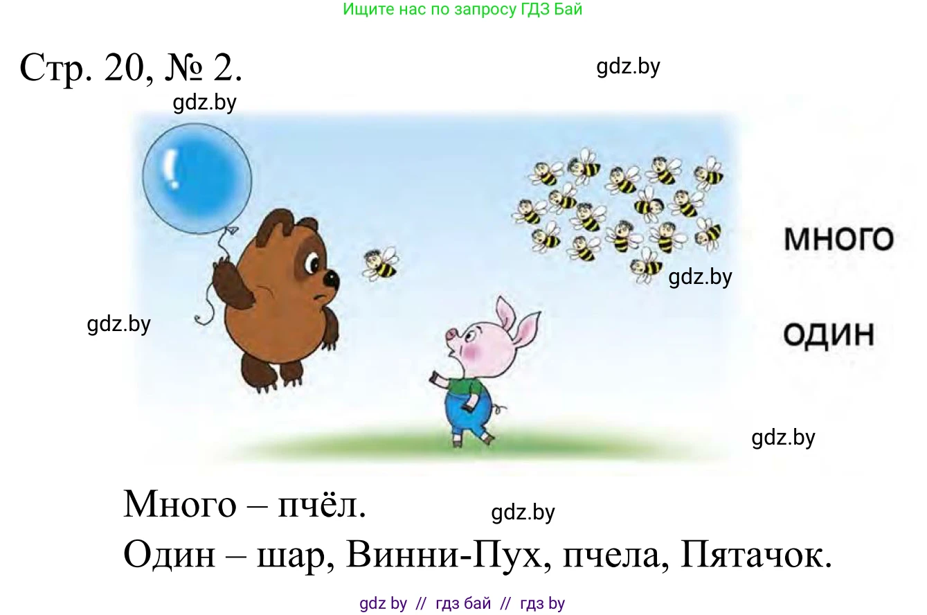 Математика, 1 класс Учебник, авторы: Муравьева Галина Леонидовна, Урбан Мария Анатольевна, издательство Академия образования, Минск, 2024, Часть 1, страница 20, номер 2, Решение