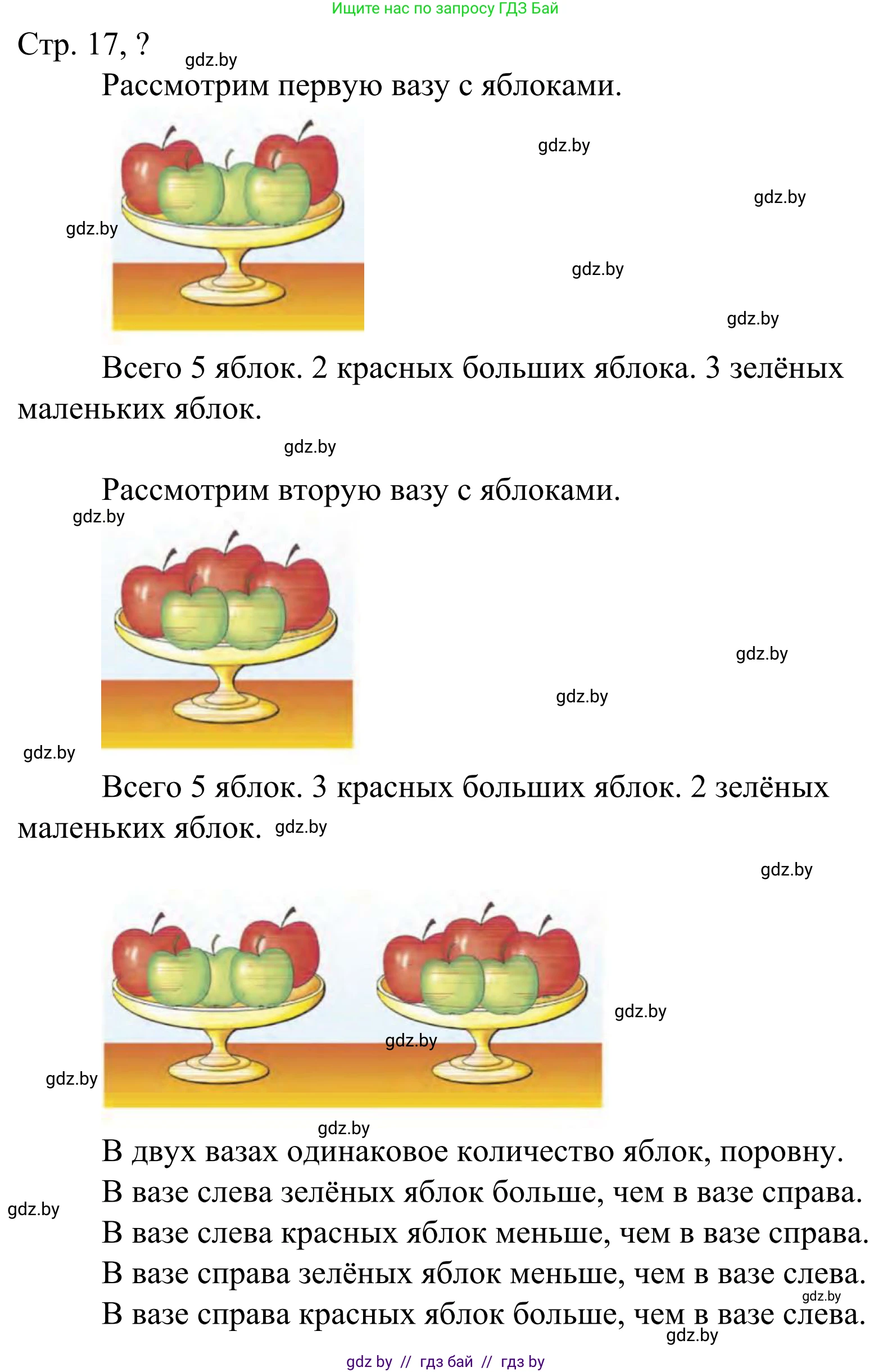 Математика, 1 класс Учебник, авторы: Муравьева Галина Леонидовна, Урбан Мария Анатольевна, издательство Академия образования, Минск, 2024, Часть 1, страница 17, Решение