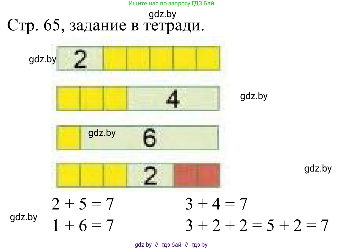 Математика, 1 класс Учебник, авторы: Муравьева Галина Леонидовна, Урбан Мария Анатольевна, издательство Академия образования, Минск, 2024, Часть 1, страница 65, Решение