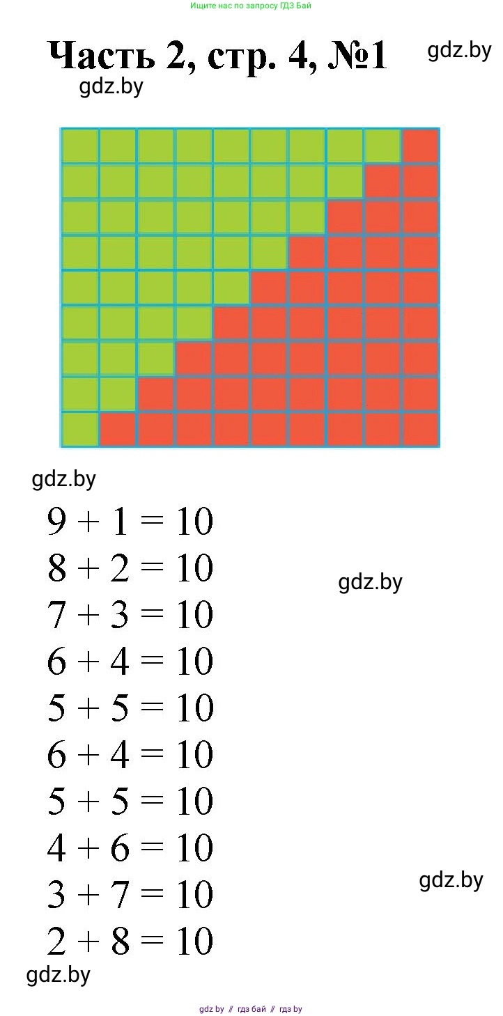 Математика, 1 класс Учебник, авторы: Муравьева Галина Леонидовна, Урбан Мария Анатольевна, издательство Академия образования, Минск, 2024, Часть 2, страница 4, номер 1, Решение
