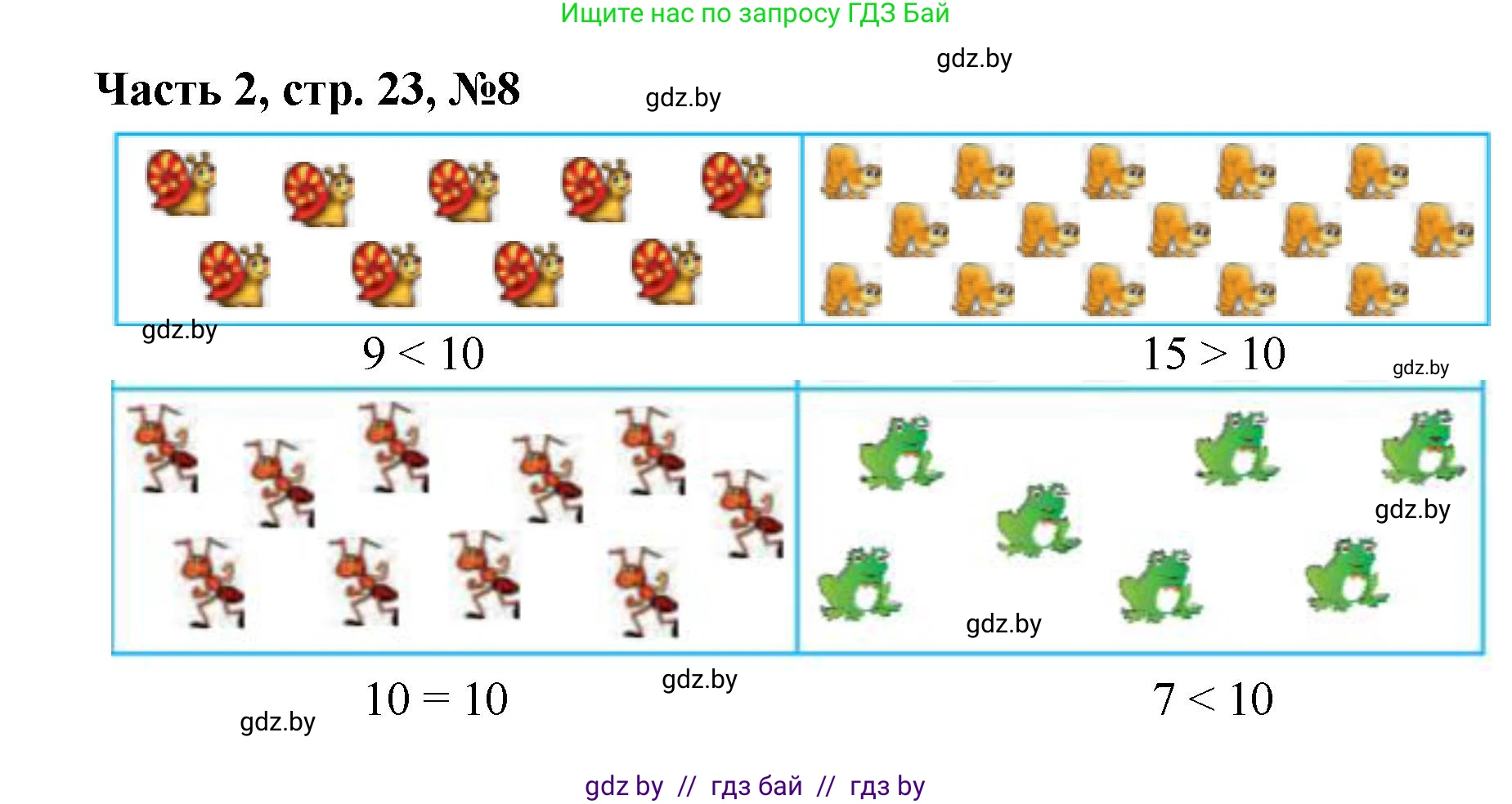 Математика, 1 класс Учебник, авторы: Муравьева Галина Леонидовна, Урбан Мария Анатольевна, издательство Академия образования, Минск, 2024, Часть 2, страница 23, номер 8, Решение