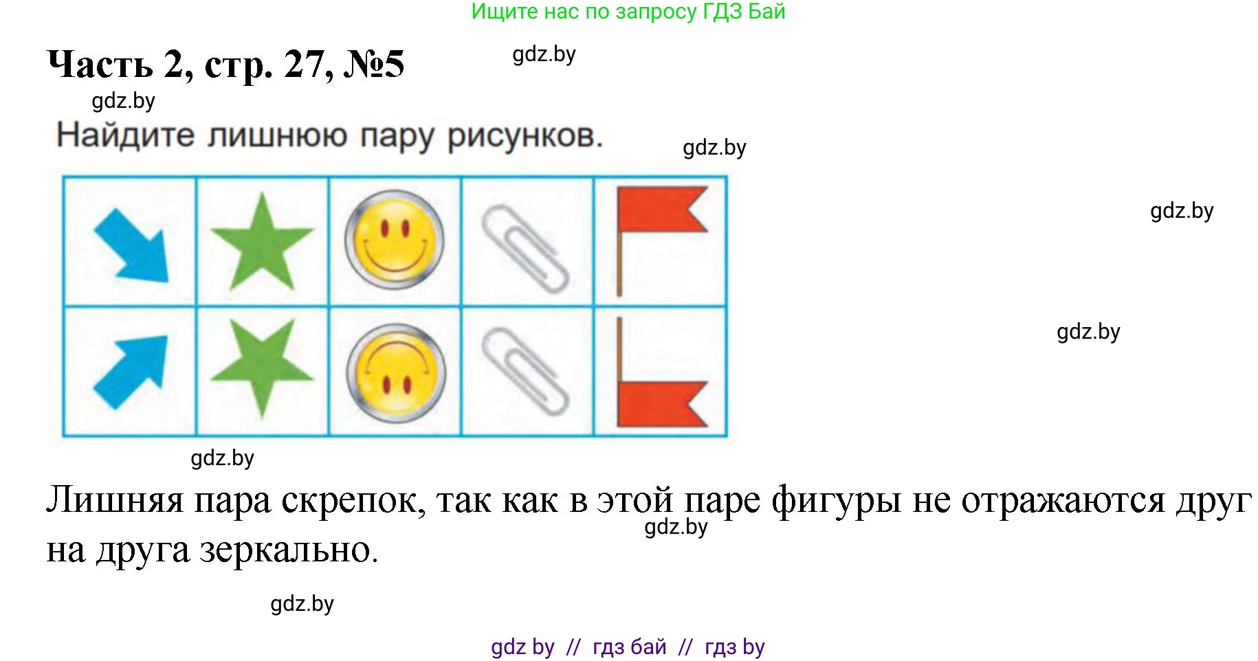 Математика, 1 класс Учебник, авторы: Муравьева Галина Леонидовна, Урбан Мария Анатольевна, издательство Академия образования, Минск, 2024, Часть 2, страница 27, номер 5, Решение