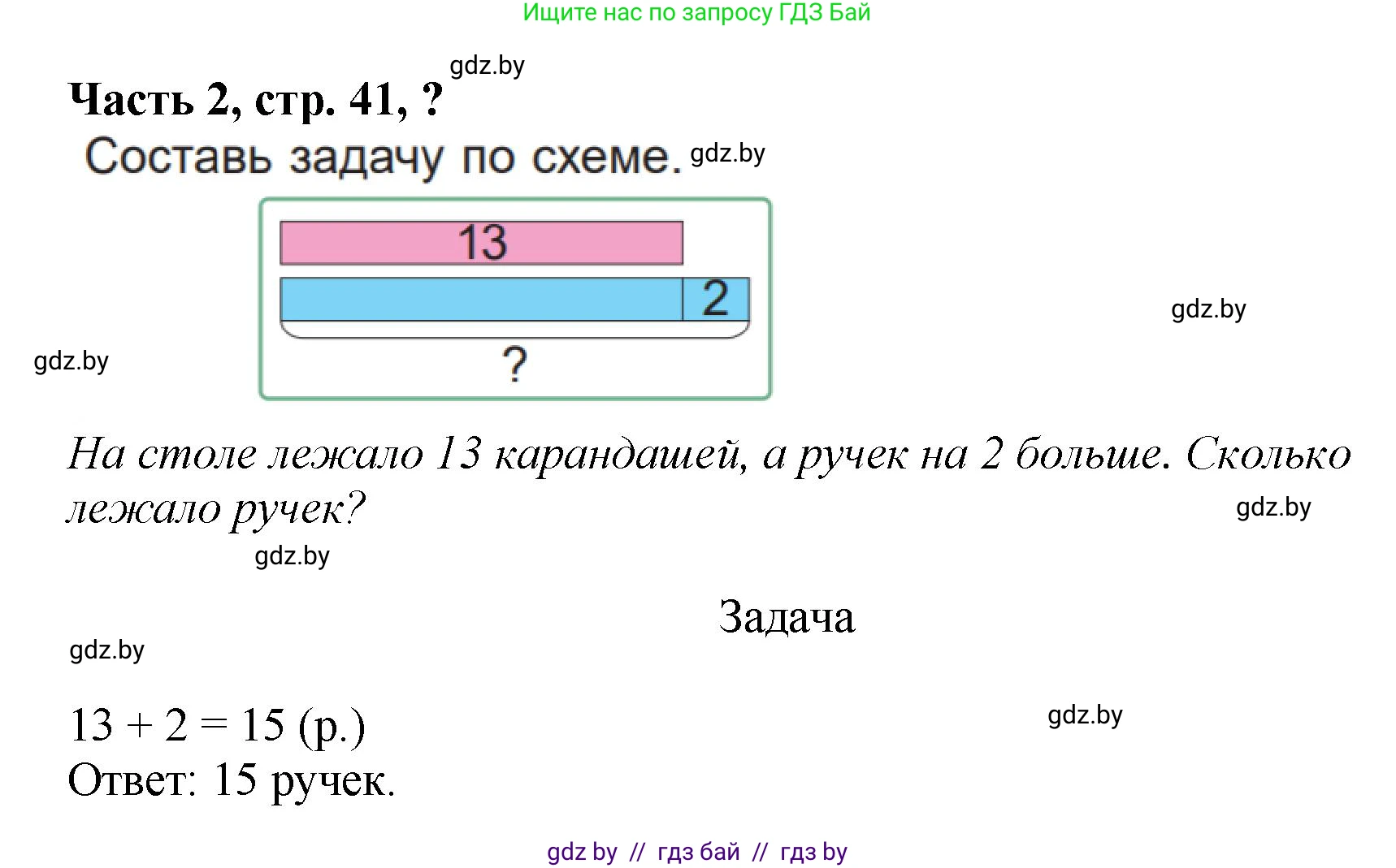 Математика, 1 класс Учебник, авторы: Муравьева Галина Леонидовна, Урбан Мария Анатольевна, издательство Академия образования, Минск, 2024, Часть 2, страница 41, Решение