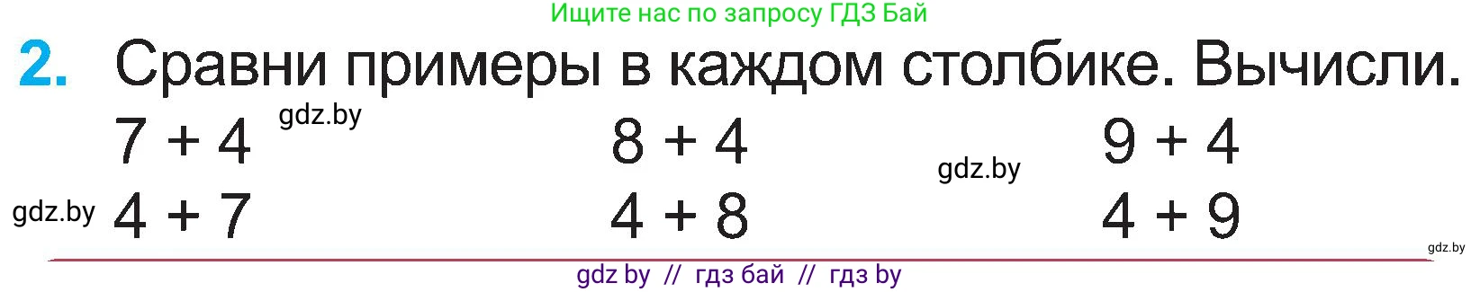 Математика, 2 класс Учебник, авторы: Муравьева Галина Леонидовна, Урбан Мария Анатольевна, издательство Академия образования, Минск, 2025, сиреневого цвета, Часть 1, страница 36, номер 2, Условие 2025