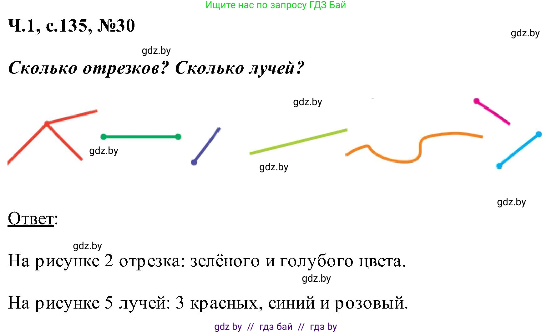 Математика, 2 класс Учебник, авторы: Муравьева Галина Леонидовна, Урбан Мария Анатольевна, издательство Академия образования, Минск, 2025, сиреневого цвета, Часть 1, страница 135, номер 30, Решение 2025