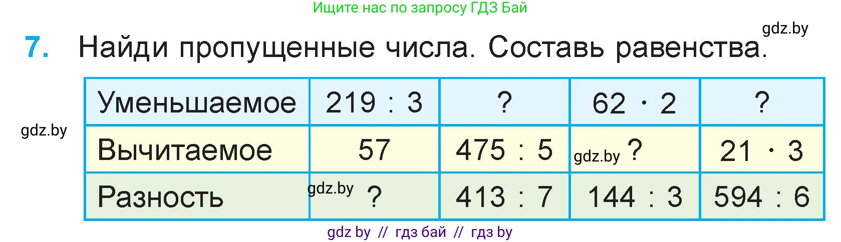 Математика, 3 класс Учебник, авторы: Муравьева Галина Леонидовна, Урбан Мария Анатольевна, издательство Национальный институт образования, Минск, 2021, оранжевого цвета, Часть 2, страница 131, номер 7, Условие