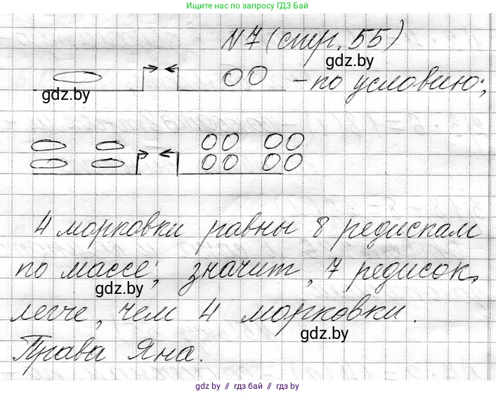 Математика, 3 класс Учебник, авторы: Муравьева Галина Леонидовна, Урбан Мария Анатольевна, издательство Национальный институт образования, Минск, 2021, оранжевого цвета, Часть 1, страница 55, номер 7, Решение 2