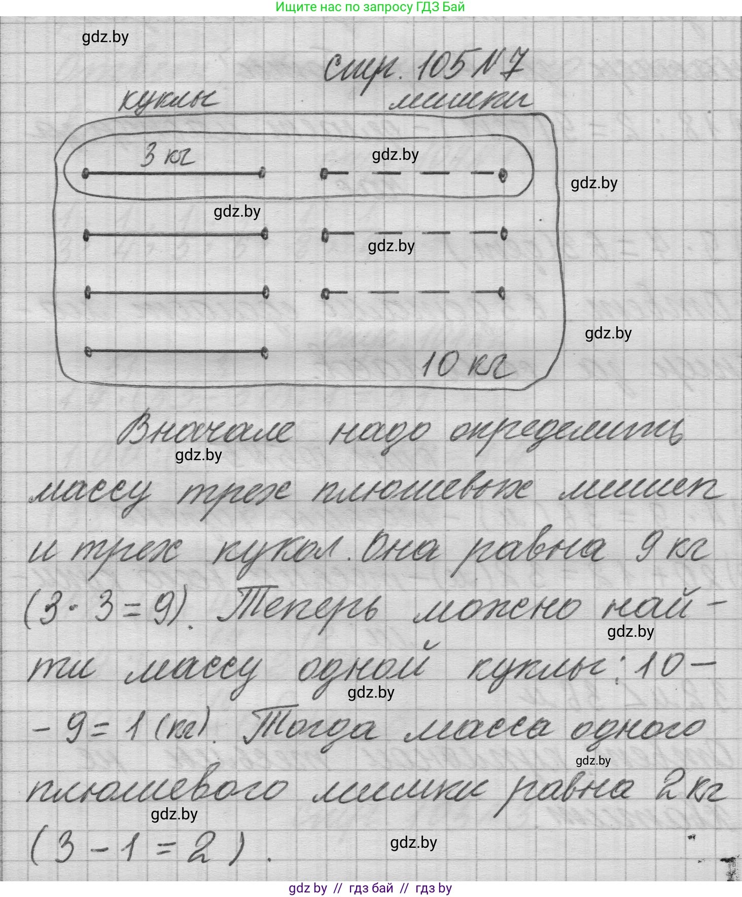 Математика, 3 класс Учебник, авторы: Муравьева Галина Леонидовна, Урбан Мария Анатольевна, издательство Национальный институт образования, Минск, 2021, оранжевого цвета, Часть 1, страница 105, номер 7, Решение 1