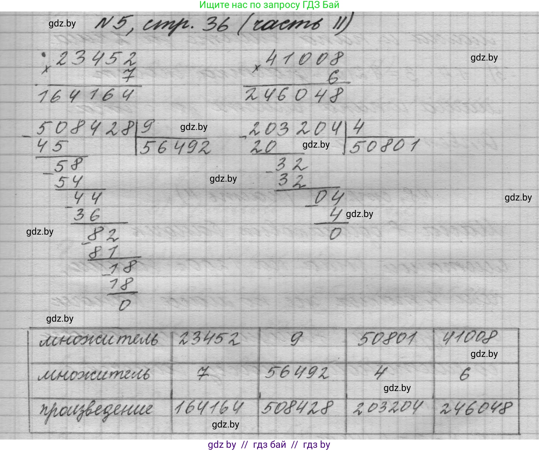 Математика, 4 класс Учебник, авторы: Муравьева Галина Леонидовна, Урбан Мария Анатольевна, издательство Национальный институт образования, Минск, 2022, розового цвета, Часть 2, страница 36, номер 5, Решение 1