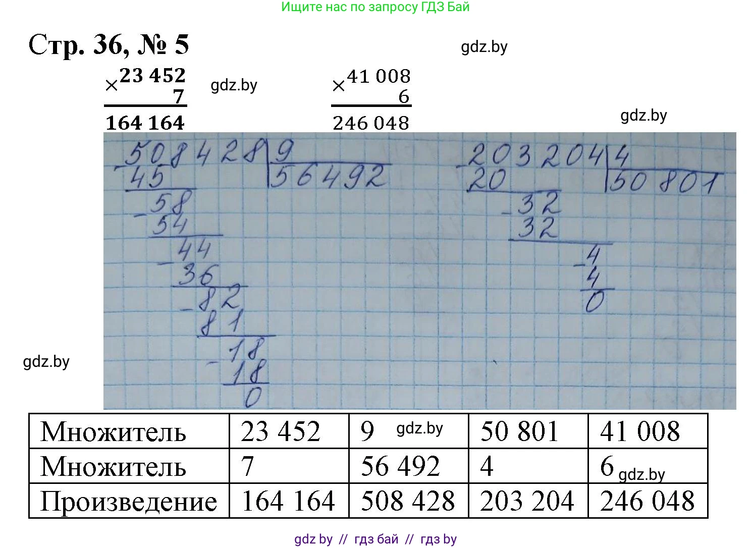 Математика, 4 класс Учебник, авторы: Муравьева Галина Леонидовна, Урбан Мария Анатольевна, издательство Национальный институт образования, Минск, 2022, розового цвета, Часть 2, страница 36, номер 5, Решение 3