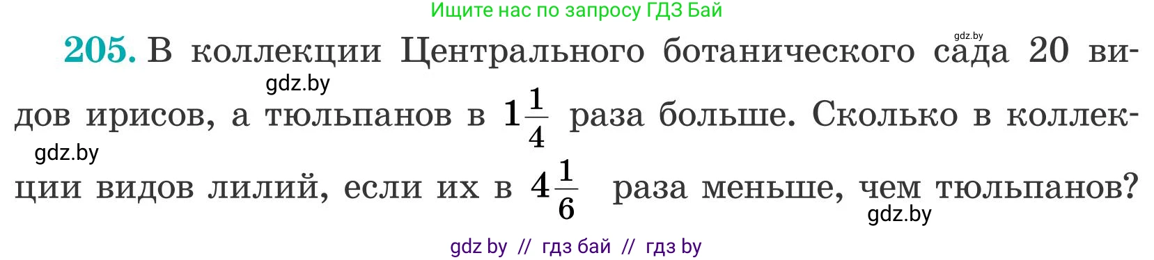 Математика, 5 класс Учебник, авторы: Герасимов Валерий Дмитриевич, Пирютко Ольга Николаевна, Лобанов Александр Павлович, издательство Адукацыя i выхаванне, Минск, 2025, белого цвета, Часть 2, страница 62, номер 205, Условие 2025