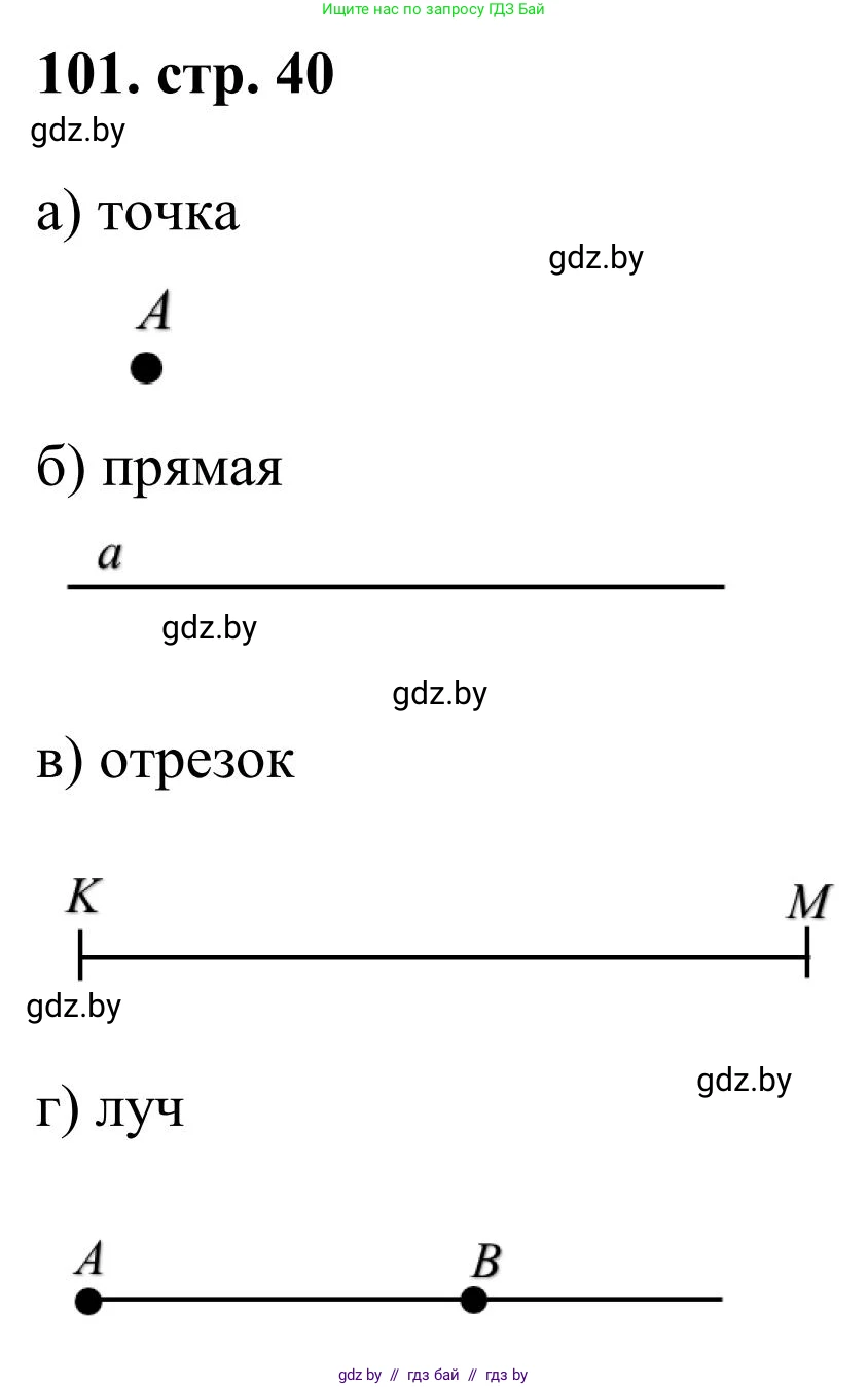 Математика, 5 класс Учебник, авторы: Герасимов Валерий Дмитриевич, Пирютко Ольга Николаевна, Лобанов Александр Павлович, издательство Адукацыя i выхаванне, Минск, 2025, белого цвета, Часть 1, страница 40, номер 101, Решение 2025