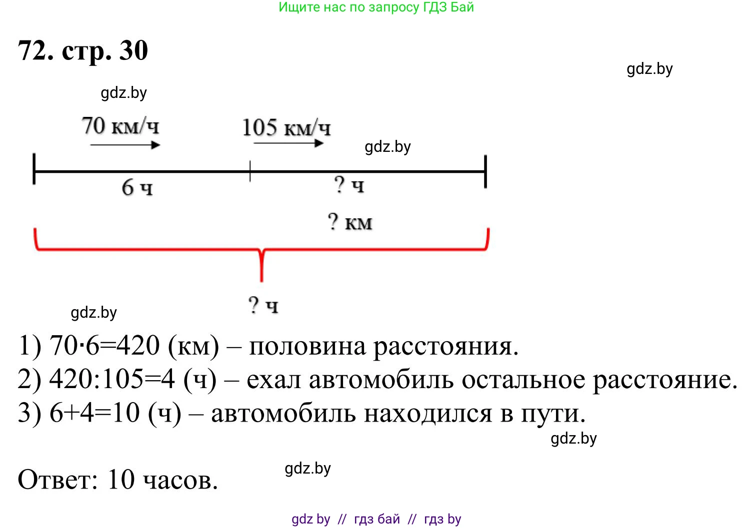 Математика, 5 класс Учебник, авторы: Герасимов Валерий Дмитриевич, Пирютко Ольга Николаевна, Лобанов Александр Павлович, издательство Адукацыя i выхаванне, Минск, 2025, белого цвета, Часть 1, страница 30, номер 72, Решение 2025