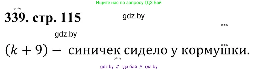 Математика, 5 класс Учебник, авторы: Герасимов Валерий Дмитриевич, Пирютко Ольга Николаевна, Лобанов Александр Павлович, издательство Адукацыя i выхаванне, Минск, 2025, белого цвета, Часть 1, страница 115, номер 339, Решение 2025