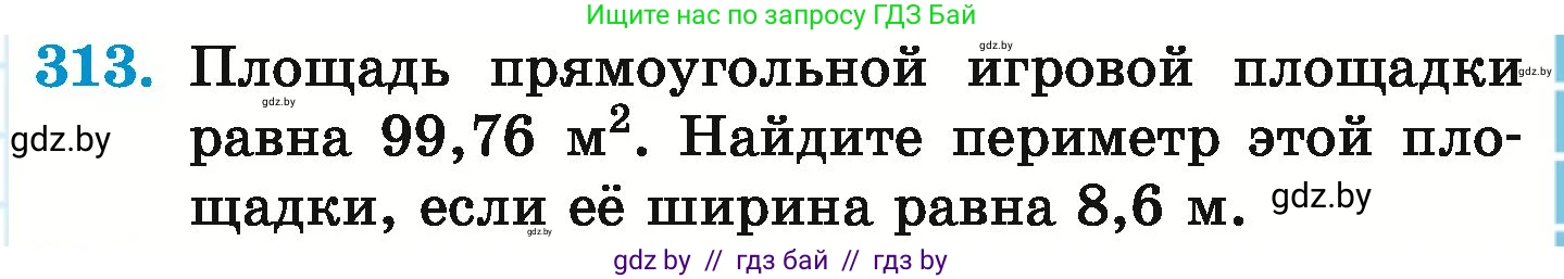 Математика, 6 класс Учебник, авторы: Герасимов Валерий Дмитриевич, Пирютко Ольга Николаевна, издательство Адукацыя i выхаванне, Минск, 2022, белого цвета, страница 63, номер 313, Условие