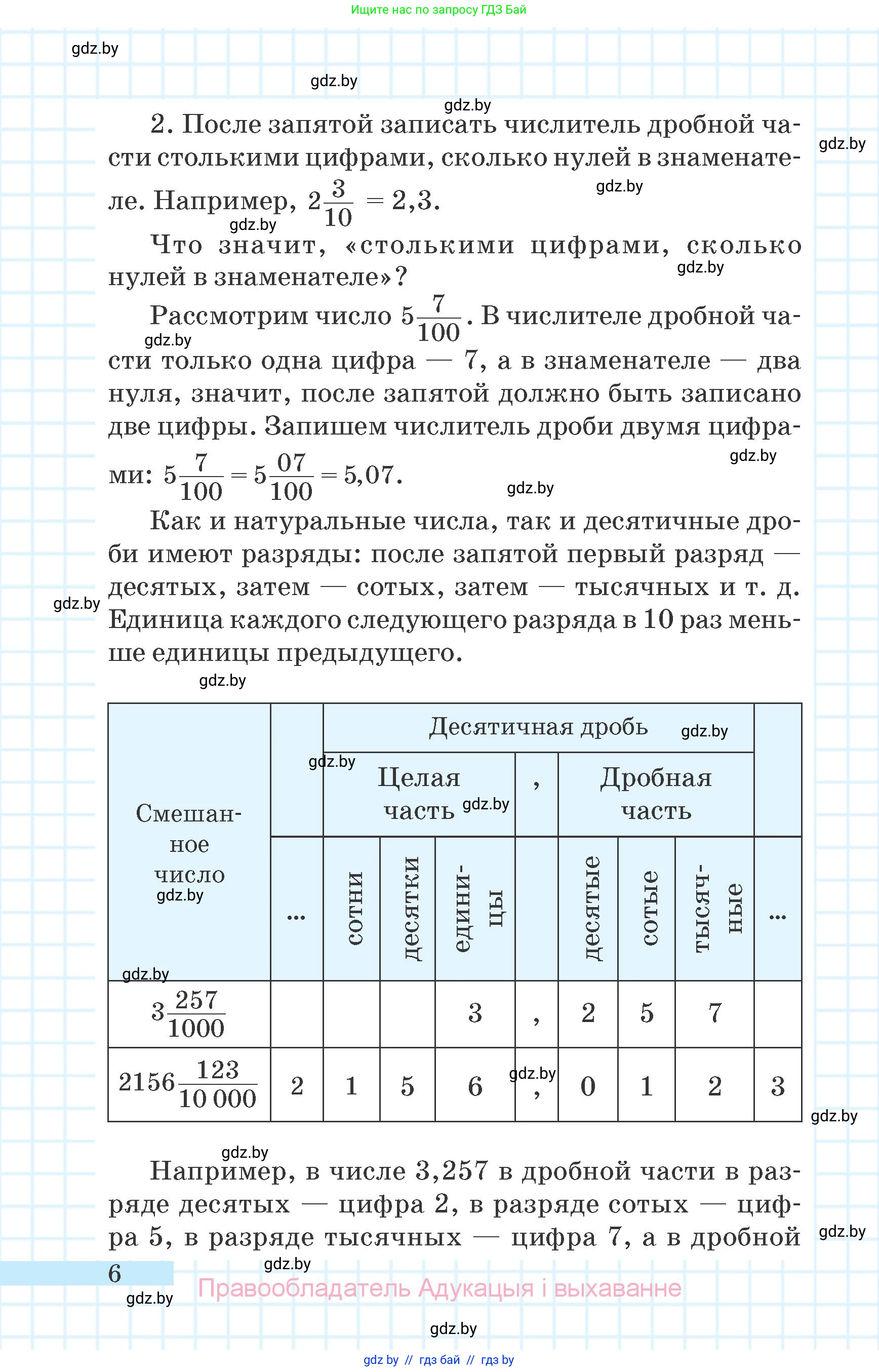 Математика, 6 класс Учебник, авторы: Герасимов Валерий Дмитриевич, Пирютко Ольга Николаевна, издательство Адукацыя i выхаванне, Минск, 2022, белого цвета, страница 6