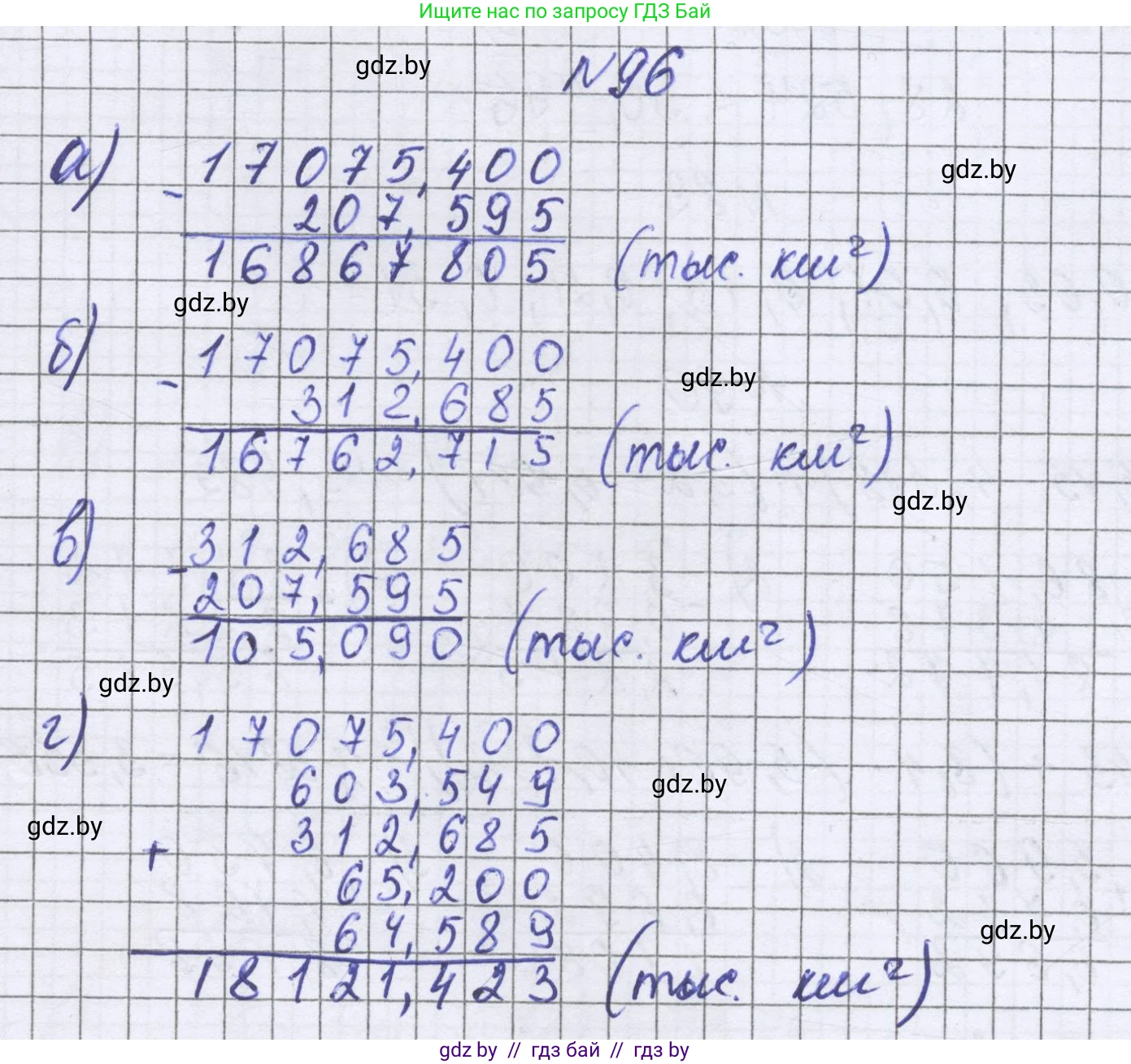 Математика, 6 класс Учебник, авторы: Герасимов Валерий Дмитриевич, Пирютко Ольга Николаевна, издательство Адукацыя i выхаванне, Минск, 2022, белого цвета, страница 28, номер 96, Решение