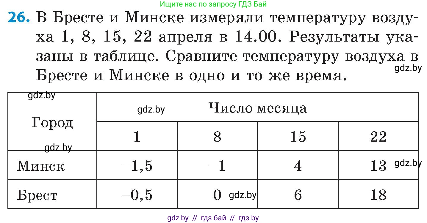 Математика, 6 класс Сборник задач, авторы: Пирютко Ольга Николаевна, Терешко Оксана Александровна, издательство Адукацыя i выхаванне, Минск, 2020, салатового цвета, страница 161, номер 26, Условие