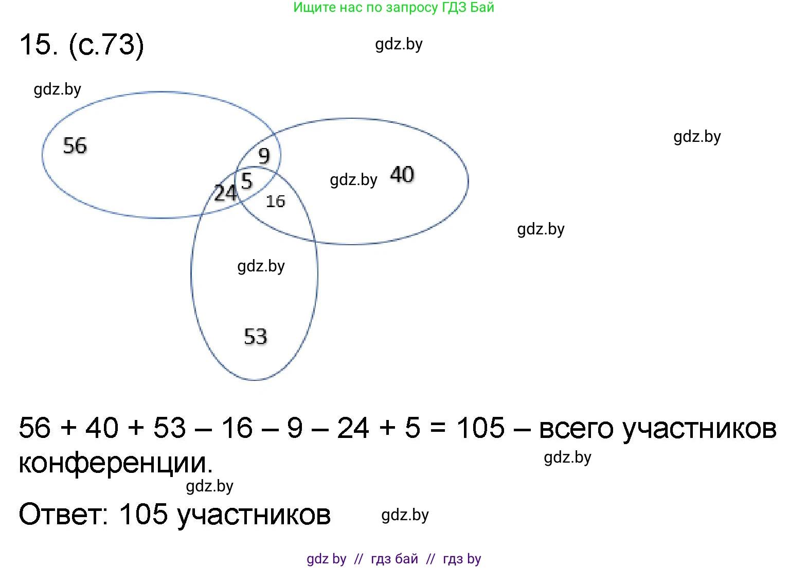 Математика, 6 класс Сборник задач, авторы: Пирютко Ольга Николаевна, Терешко Оксана Александровна, издательство Адукацыя i выхаванне, Минск, 2020, салатового цвета, страница 73, номер 15, Решение