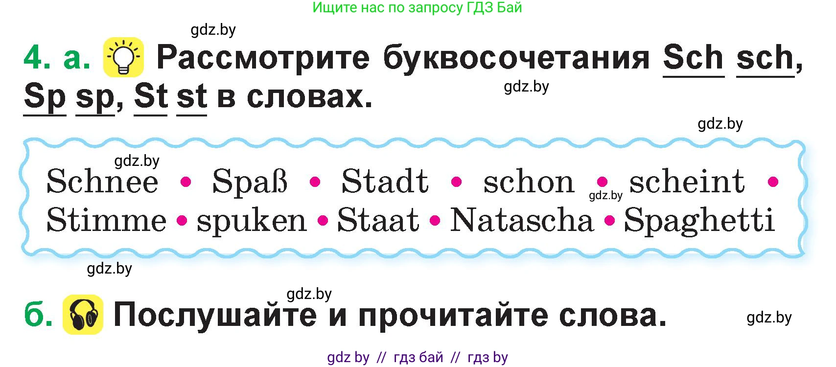 Немецкий язык (Deutsch), 3 класс Учебник (Schülerbuch), авторы: Будько Антонина Филипповна (Budjko Antonina), Урбанович Инна Ювинальевна (Urbanowitsch Ina), издательство Вышэйшая школа, Минск, 2018, бирюзового цвета, Часть 1, страница 24, номер 4, Условие