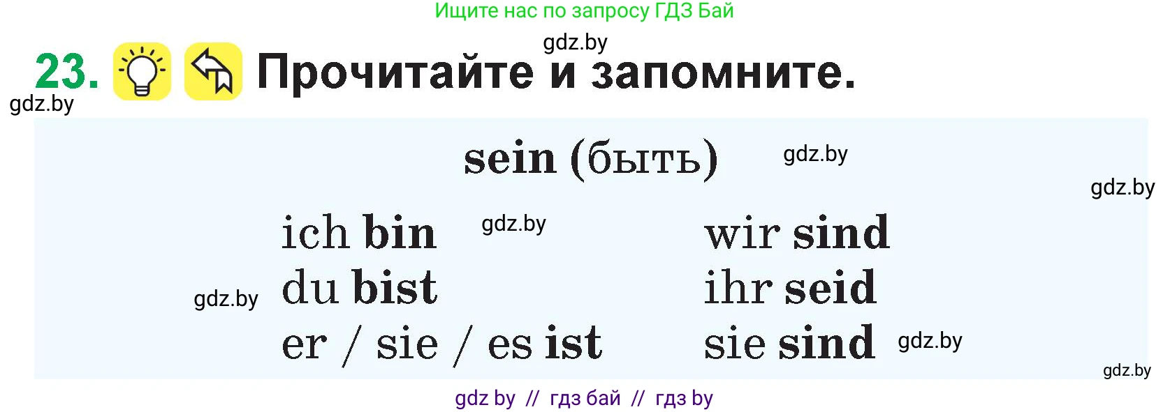 Немецкий язык (Deutsch), 3 класс Учебник (Schülerbuch), авторы: Будько Антонина Филипповна (Budjko Antonina), Урбанович Инна Ювинальевна (Urbanowitsch Ina), издательство Вышэйшая школа, Минск, 2018, бирюзового цвета, Часть 1, страница 48, номер 23, Условие