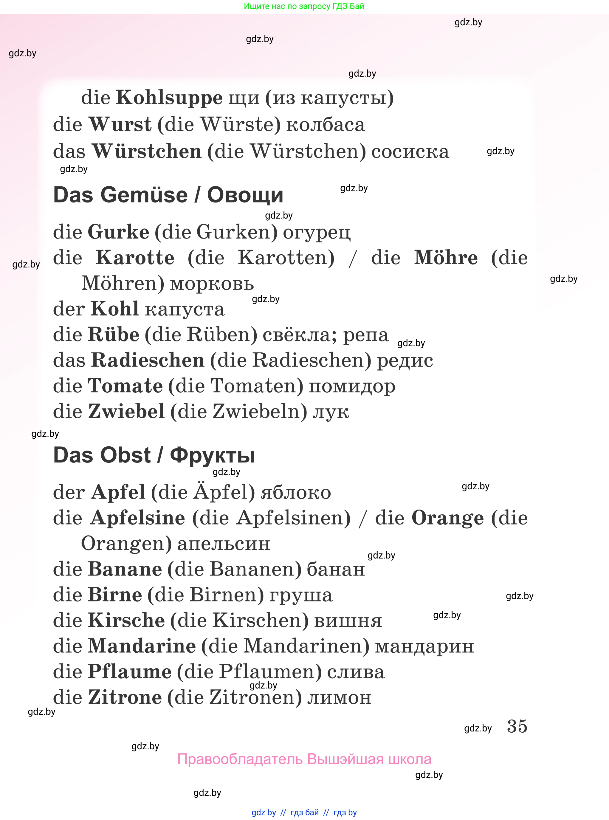 Немецкий язык (Deutsch), 3 класс Учебник (Schülerbuch), авторы: Будько Антонина Филипповна (Budjko Antonina), Урбанович Инна Ювинальевна (Urbanowitsch Ina), издательство Вышэйшая школа, Минск, 2018, бирюзового цвета, Часть 1, страница 35