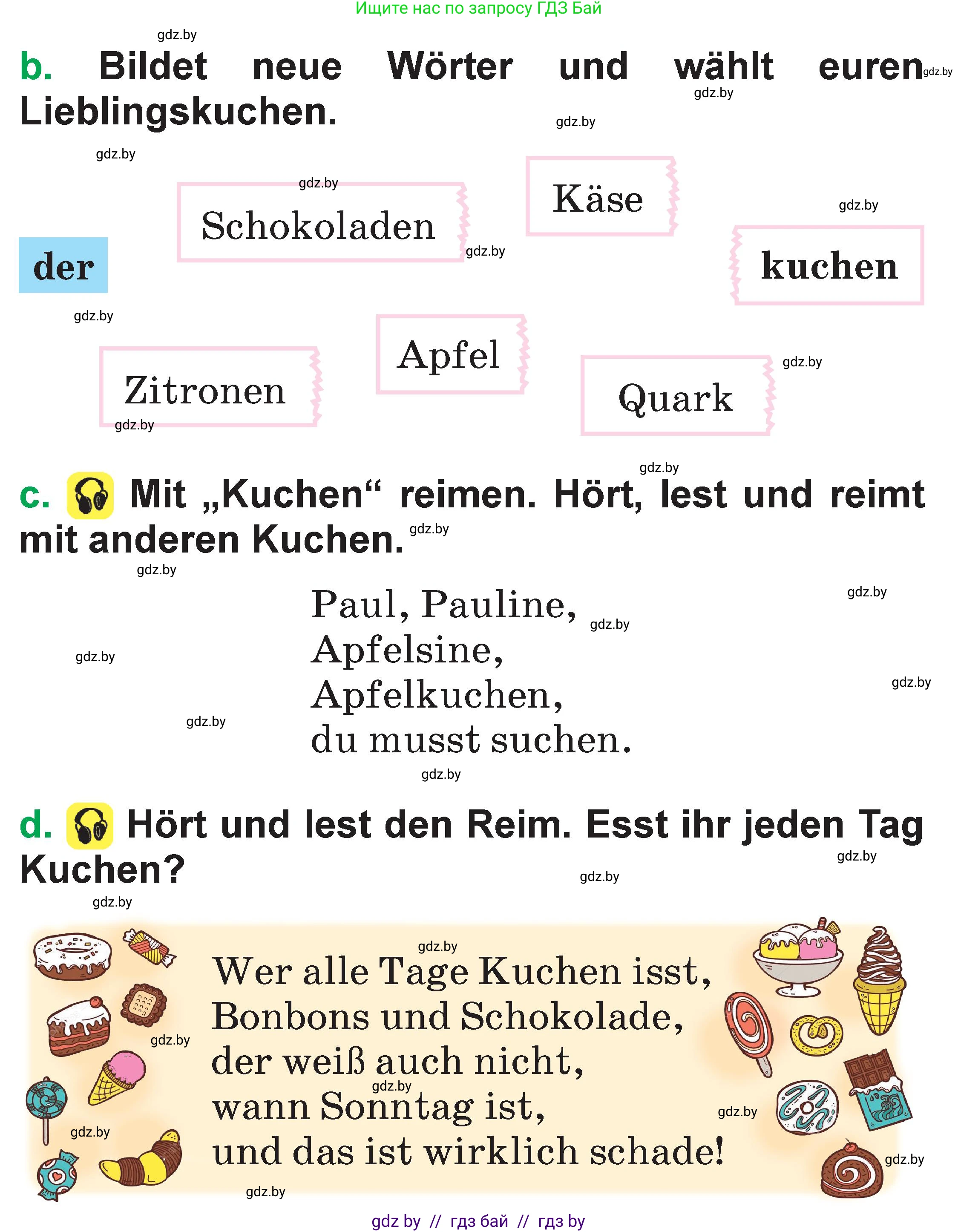 Немецкий язык (Deutsch), 3 класс Учебник (Schülerbuch), авторы: Будько Антонина Филипповна (Budjko Antonina), Урбанович Инна Ювинальевна (Urbanowitsch Ina), издательство Вышэйшая школа, Минск, 2018, бирюзового цвета, Часть 2, страница 8, номер 3, Условие (продолжение 2)