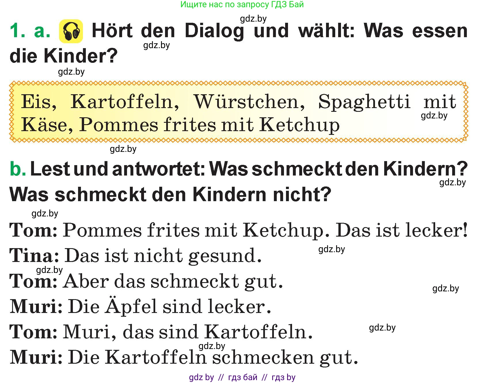 Немецкий язык (Deutsch), 3 класс Учебник (Schülerbuch), авторы: Будько Антонина Филипповна (Budjko Antonina), Урбанович Инна Ювинальевна (Urbanowitsch Ina), издательство Вышэйшая школа, Минск, 2018, бирюзового цвета, Часть 2, страница 24, номер 1, Условие