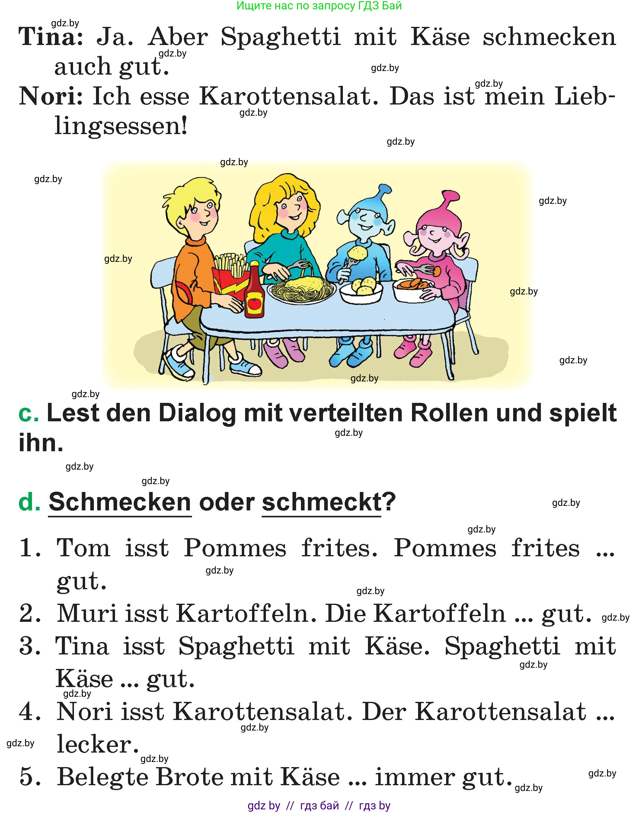 Немецкий язык (Deutsch), 3 класс Учебник (Schülerbuch), авторы: Будько Антонина Филипповна (Budjko Antonina), Урбанович Инна Ювинальевна (Urbanowitsch Ina), издательство Вышэйшая школа, Минск, 2018, бирюзового цвета, Часть 2, страница 24, номер 1, Условие (продолжение 2)