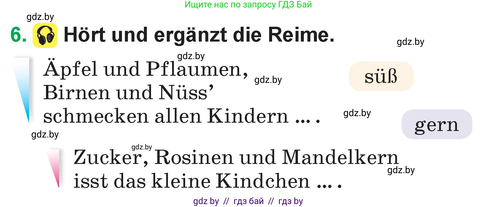Немецкий язык (Deutsch), 3 класс Учебник (Schülerbuch), авторы: Будько Антонина Филипповна (Budjko Antonina), Урбанович Инна Ювинальевна (Urbanowitsch Ina), издательство Вышэйшая школа, Минск, 2018, бирюзового цвета, Часть 2, страница 29, номер 6, Условие