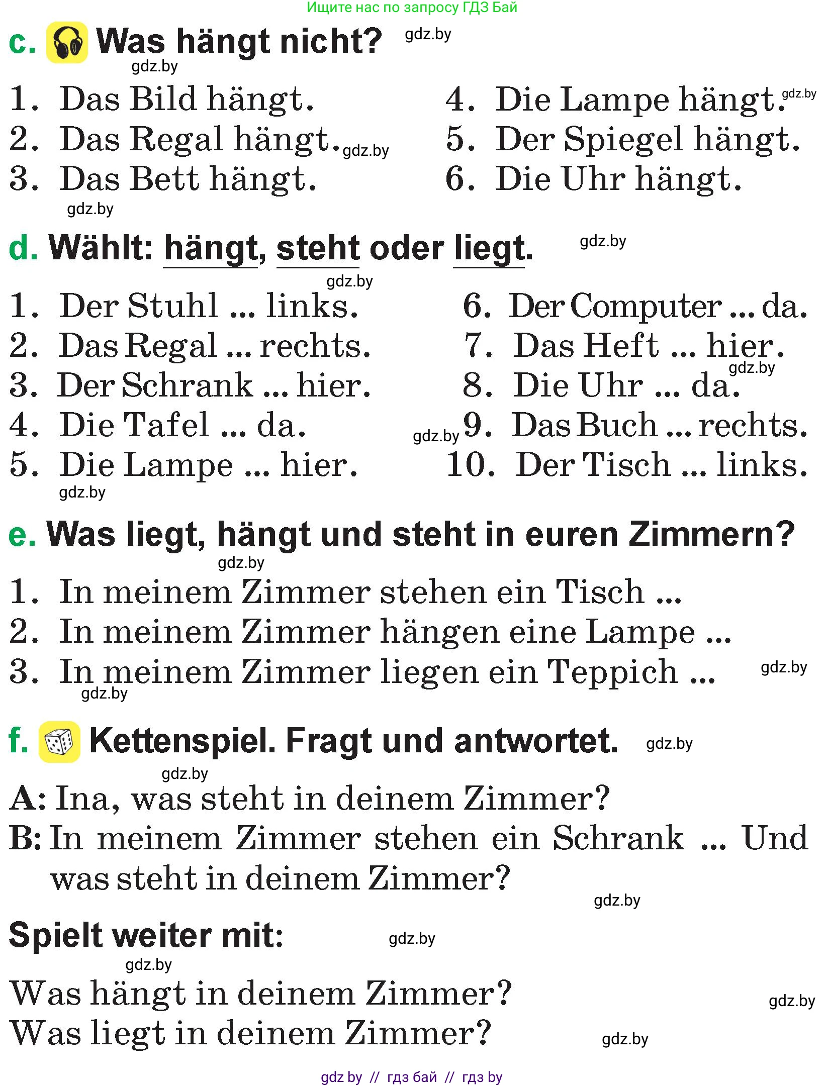 Немецкий язык (Deutsch), 3 класс Учебник (Schülerbuch), авторы: Будько Антонина Филипповна (Budjko Antonina), Урбанович Инна Ювинальевна (Urbanowitsch Ina), издательство Вышэйшая школа, Минск, 2018, бирюзового цвета, Часть 2, страница 41, номер 5, Условие (продолжение 2)
