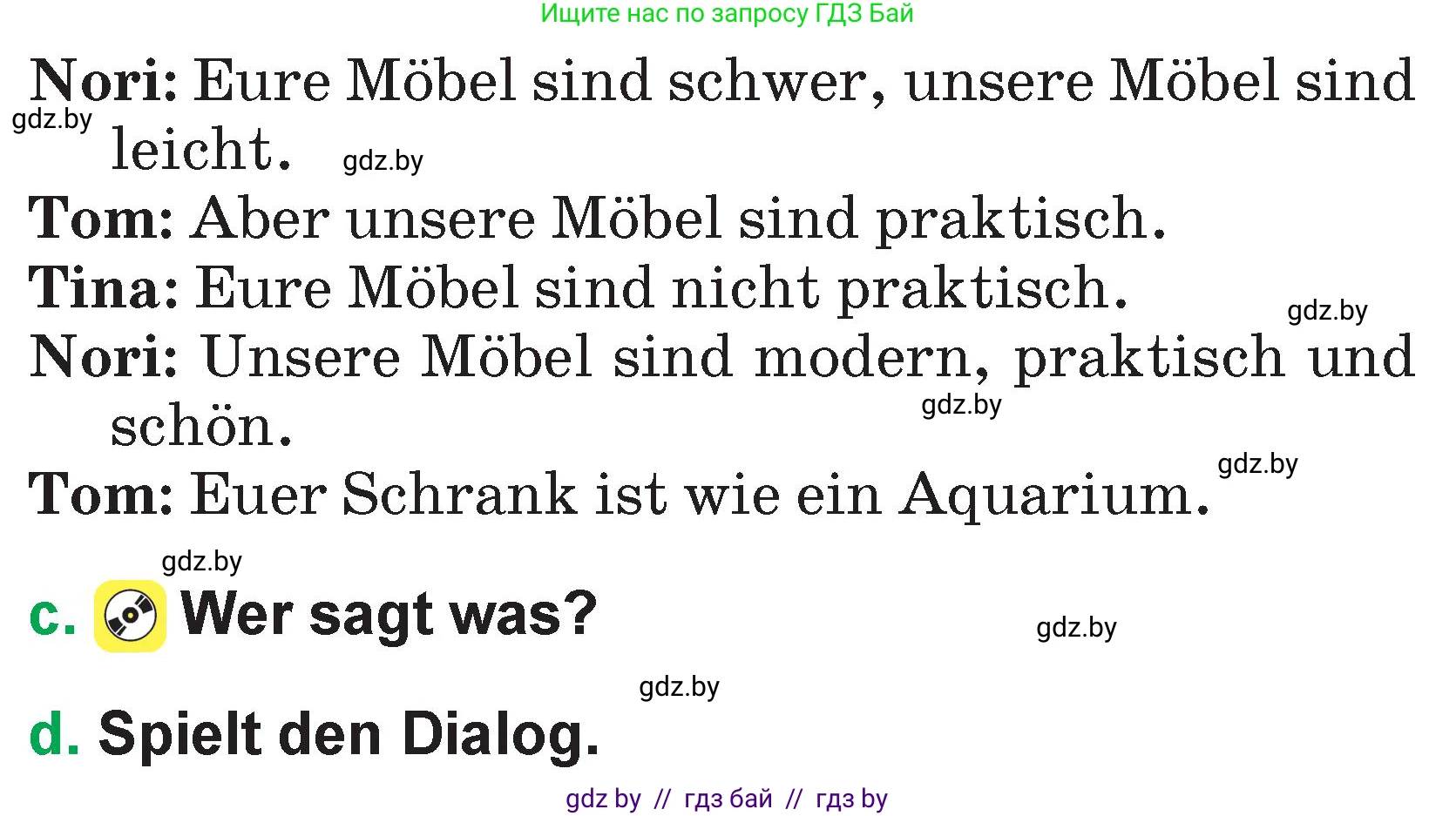 Немецкий язык (Deutsch), 3 класс Учебник (Schülerbuch), авторы: Будько Антонина Филипповна (Budjko Antonina), Урбанович Инна Ювинальевна (Urbanowitsch Ina), издательство Вышэйшая школа, Минск, 2018, бирюзового цвета, Часть 2, страница 49, номер 1, Условие (продолжение 2)