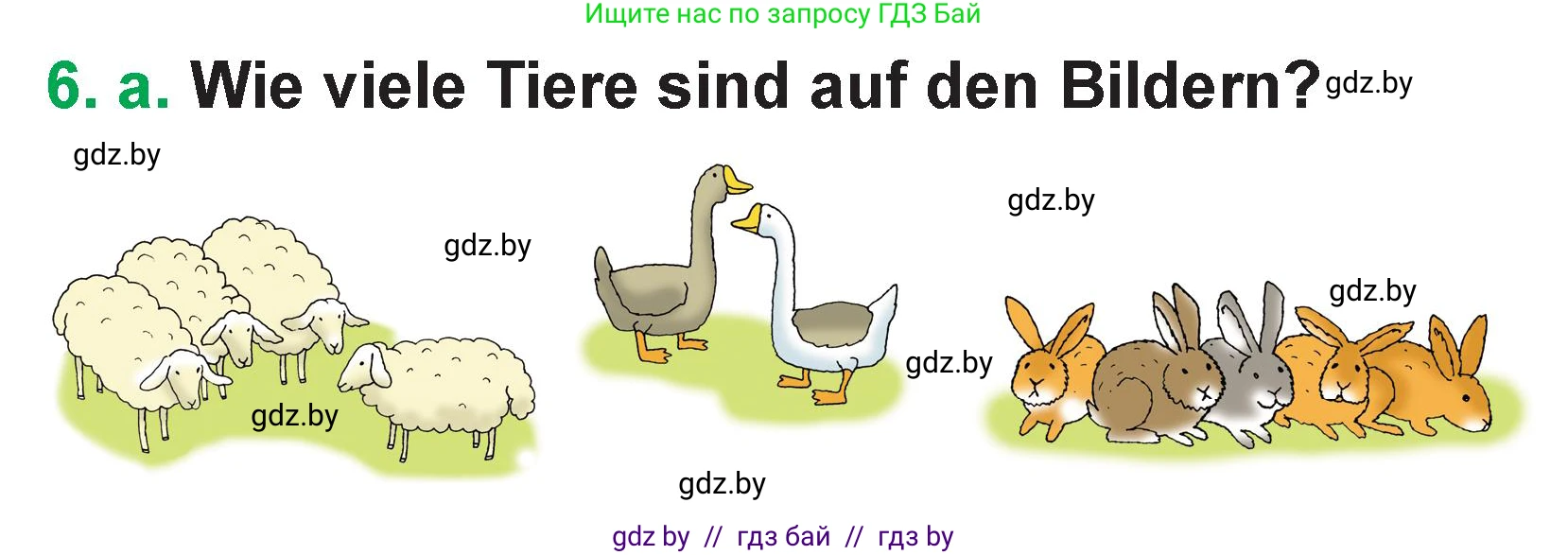 Немецкий язык (Deutsch), 3 класс Учебник (Schülerbuch), авторы: Будько Антонина Филипповна (Budjko Antonina), Урбанович Инна Ювинальевна (Urbanowitsch Ina), издательство Вышэйшая школа, Минск, 2018, бирюзового цвета, Часть 2, страница 62, номер 6, Условие