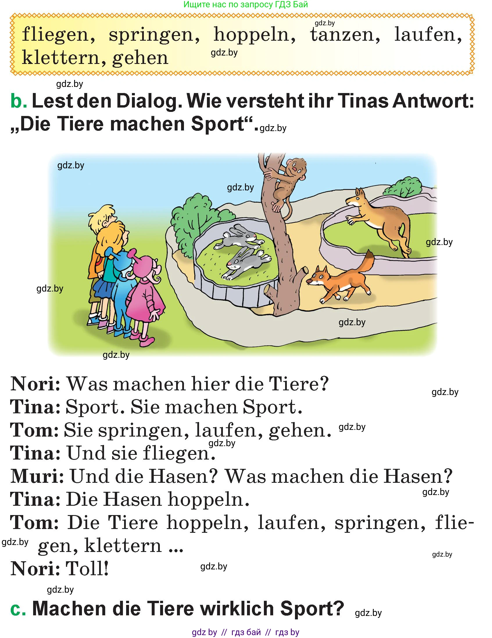 Немецкий язык (Deutsch), 3 класс Учебник (Schülerbuch), авторы: Будько Антонина Филипповна (Budjko Antonina), Урбанович Инна Ювинальевна (Urbanowitsch Ina), издательство Вышэйшая школа, Минск, 2018, бирюзового цвета, Часть 2, страница 82, номер 1, Условие (продолжение 2)