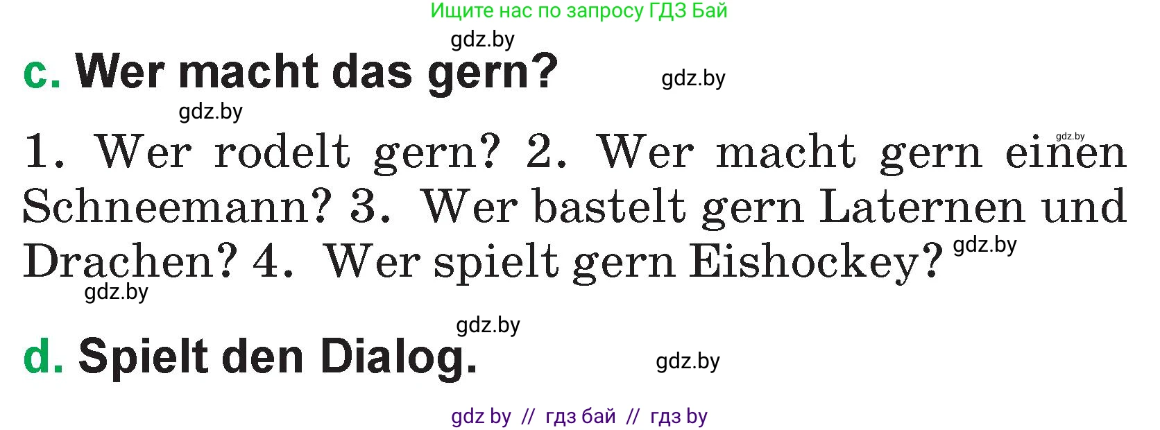 Немецкий язык (Deutsch), 3 класс Учебник (Schülerbuch), авторы: Будько Антонина Филипповна (Budjko Antonina), Урбанович Инна Ювинальевна (Urbanowitsch Ina), издательство Вышэйшая школа, Минск, 2018, бирюзового цвета, Часть 2, страница 115, номер 1, Условие (продолжение 2)
