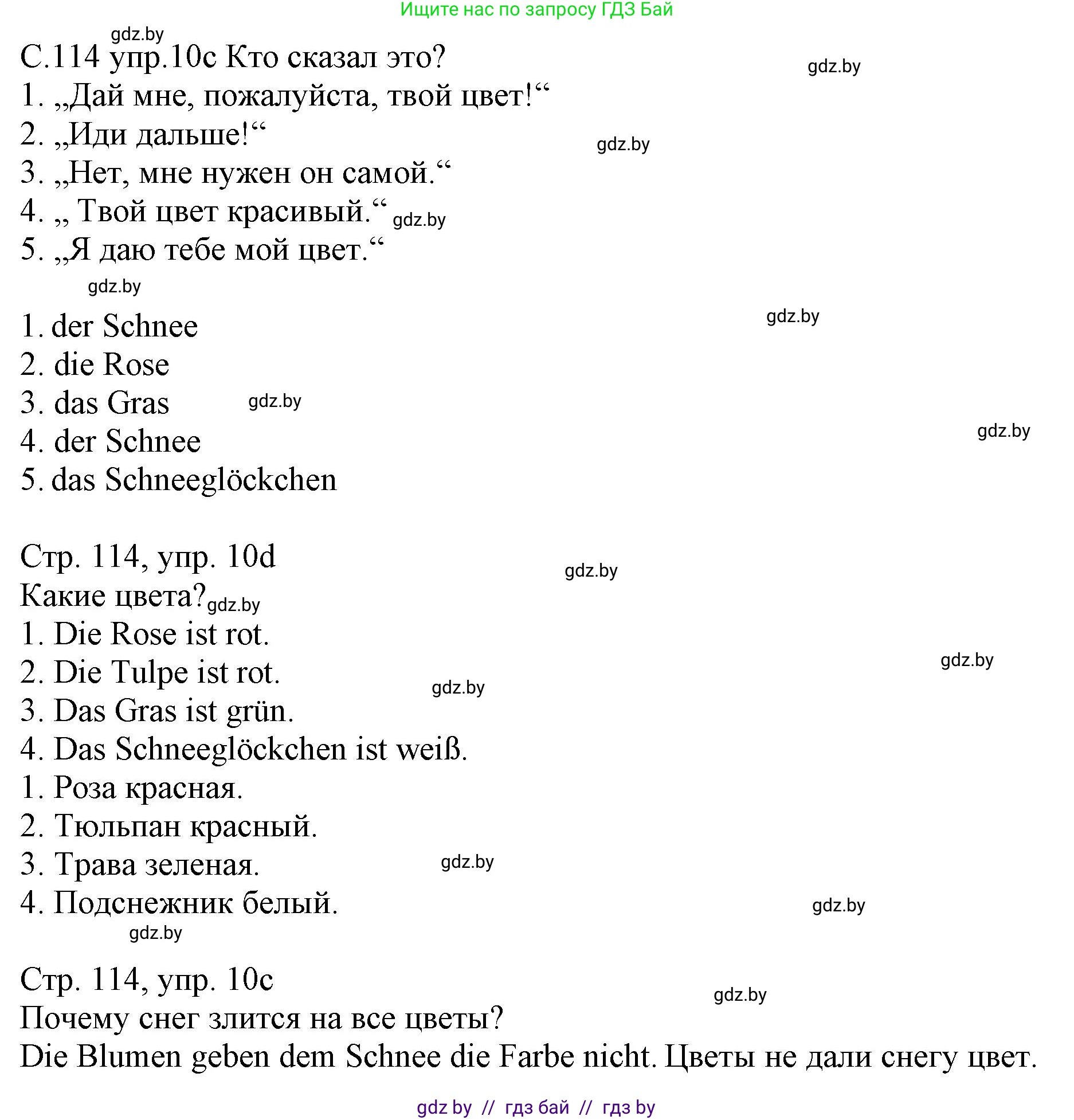 Немецкий язык (Deutsch), 3 класс Учебник (Schülerbuch), авторы: Будько Антонина Филипповна (Budjko Antonina), Урбанович Инна Ювинальевна (Urbanowitsch Ina), издательство Вышэйшая школа, Минск, 2018, бирюзового цвета, Часть 2, страница 113, номер 10, Решение (продолжение 2)