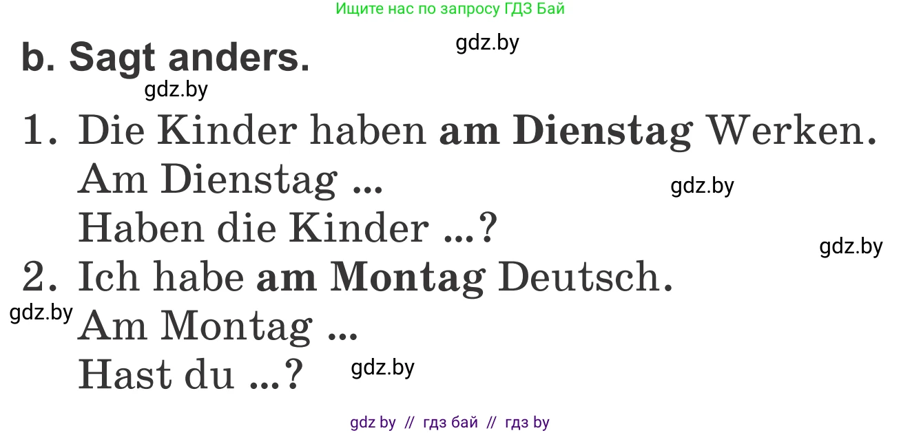 Немецкий язык (Deutsch), 4 класс Учебник (Schülerbuch), авторы: Будько Антонина Филипповна (Budjko Antonina), Урбанович Инна Ювинальевна (Urbanowitsch Ina), издательство Вышэйшая школа, Минск, 2019, жёлтого цвета, Часть 1, страница 44, номер 5b, Условие