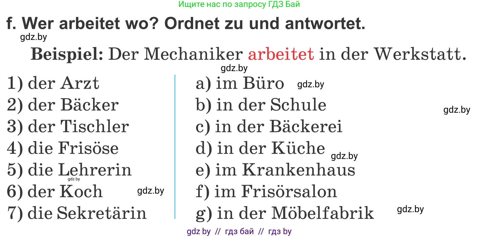 Немецкий язык (Deutsch), 4 класс Учебник (Schülerbuch), авторы: Будько Антонина Филипповна (Budjko Antonina), Урбанович Инна Ювинальевна (Urbanowitsch Ina), издательство Вышэйшая школа, Минск, 2019, жёлтого цвета, Часть 1, страница 104, номер 7f, Условие