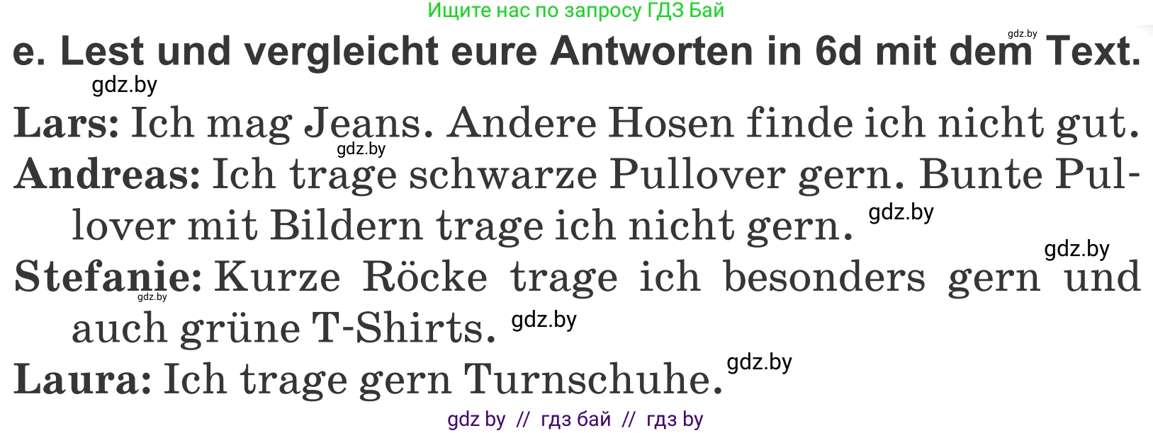 Немецкий язык (Deutsch), 4 класс Учебник (Schülerbuch), авторы: Будько Антонина Филипповна (Budjko Antonina), Урбанович Инна Ювинальевна (Urbanowitsch Ina), издательство Вышэйшая школа, Минск, 2019, жёлтого цвета, Часть 2, страница 91, номер 6e, Условие