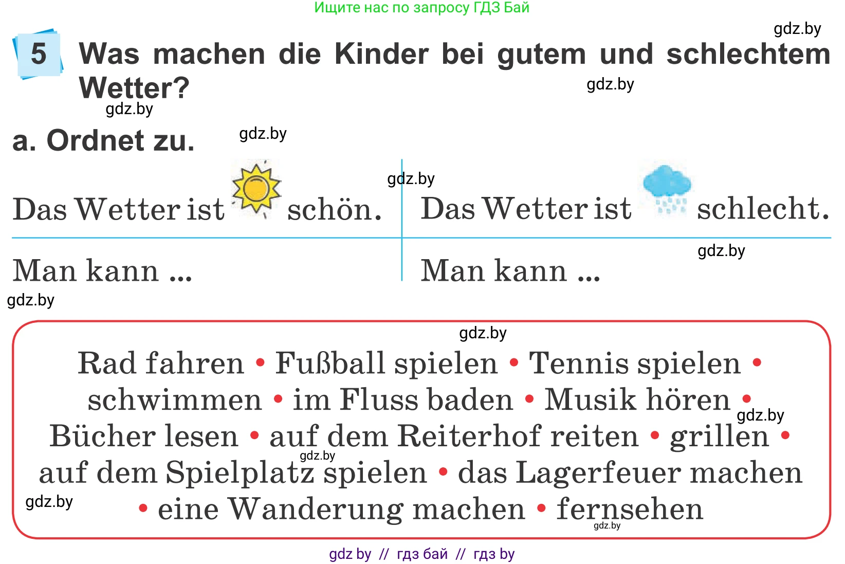 Немецкий язык (Deutsch), 4 класс Учебник (Schülerbuch), авторы: Будько Антонина Филипповна (Budjko Antonina), Урбанович Инна Ювинальевна (Urbanowitsch Ina), издательство Вышэйшая школа, Минск, 2019, жёлтого цвета, Часть 2, страница 131, номер 5a, Условие