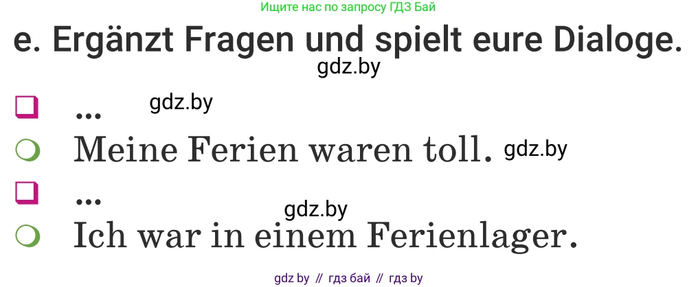 Немецкий язык (Deutsch), 5 класс Учебник (Schülerbuch), авторы: Будько Антонина Филипповна (Budjko Antonina), Урбанович Инна Ювинальевна (Urbanowitsch Ina), издательство Вышэйшая школа, Минск, 2020, жёлтого цвета, Часть 1, страница 26, номер 4e, Условие