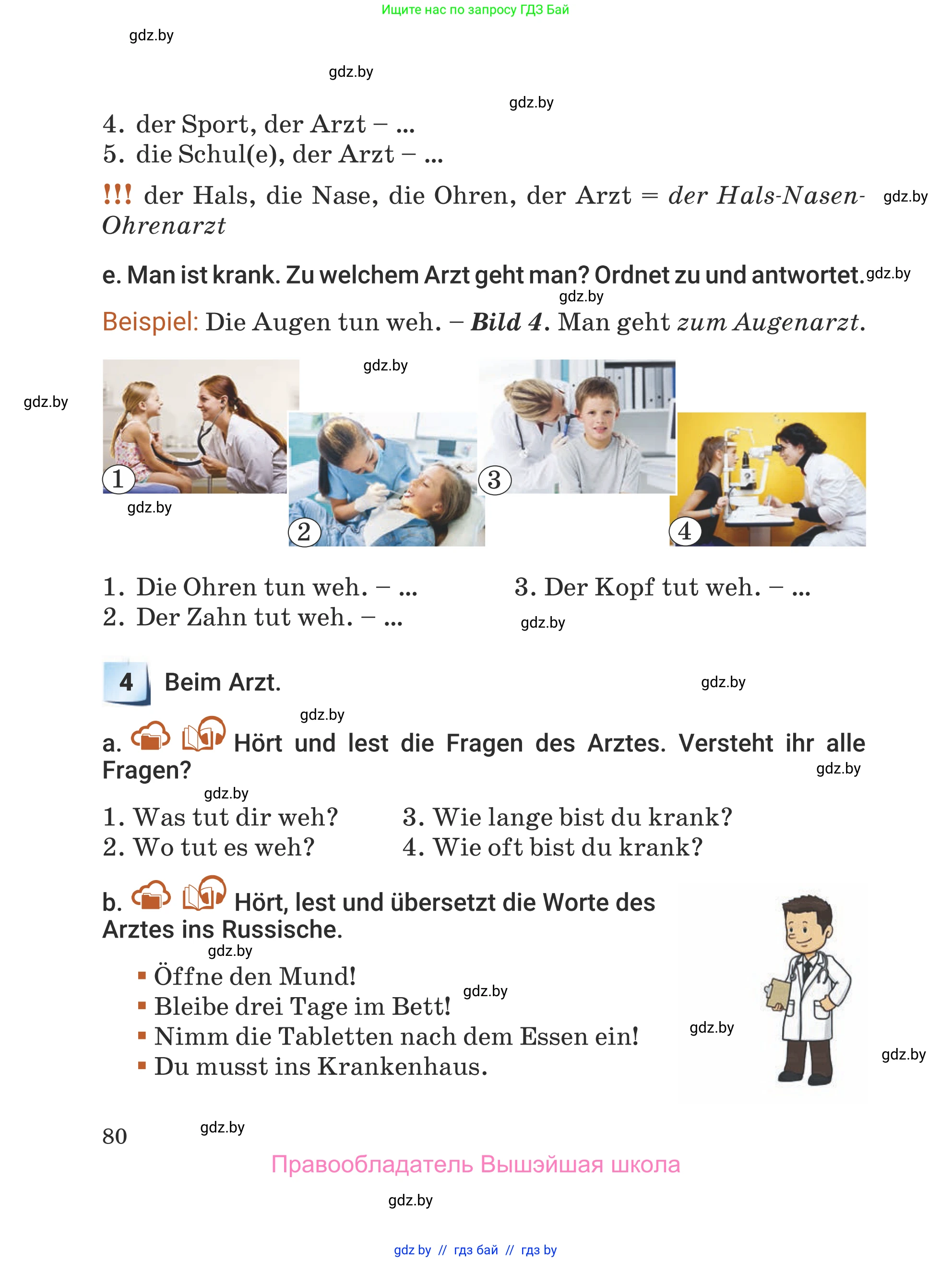 Немецкий язык (Deutsch), 5 класс Учебник (Schülerbuch), авторы: Будько Антонина Филипповна (Budjko Antonina), Урбанович Инна Ювинальевна (Urbanowitsch Ina), издательство Вышэйшая школа, Минск, 2020, жёлтого цвета, Часть 1, страница 80