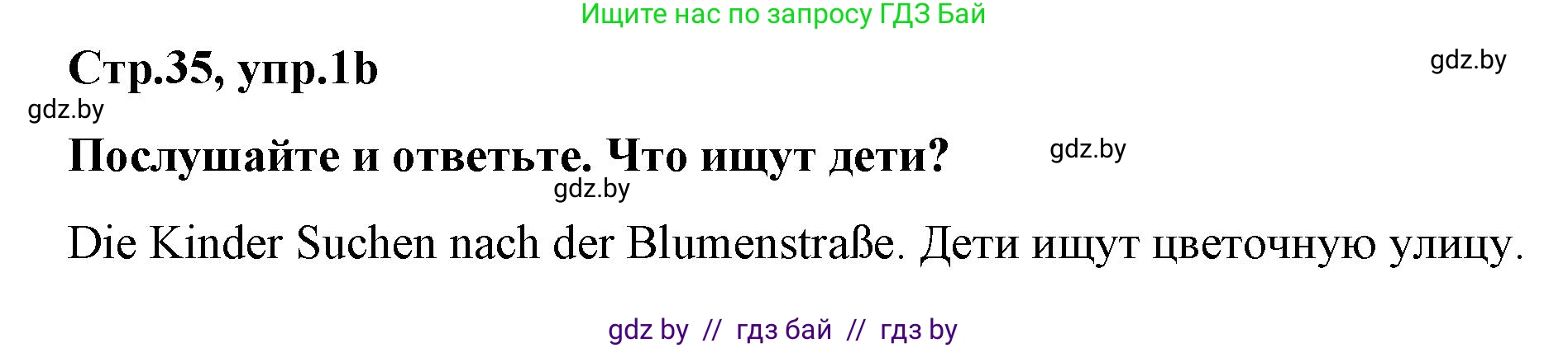 Немецкий язык (Deutsch), 5 класс Учебник (Schülerbuch), авторы: Будько Антонина Филипповна (Budjko Antonina), Урбанович Инна Ювинальевна (Urbanowitsch Ina), издательство Вышэйшая школа, Минск, 2020, жёлтого цвета, Часть 2, страница 35, номер 1b, Решение 1