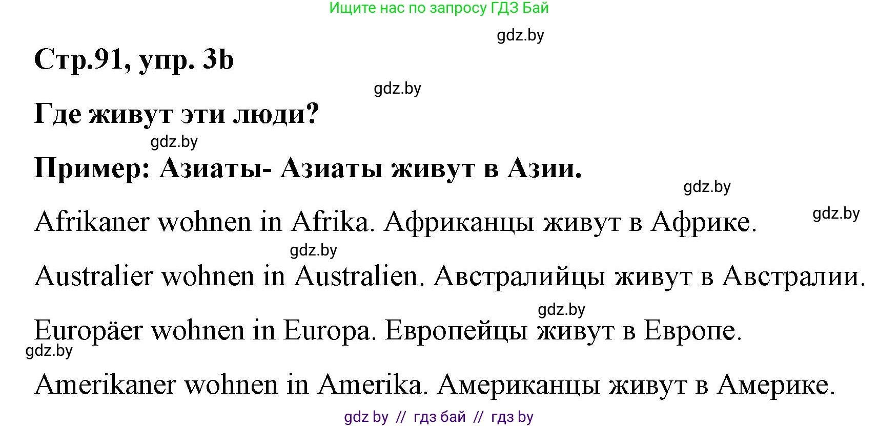 Немецкий язык (Deutsch), 5 класс Учебник (Schülerbuch), авторы: Будько Антонина Филипповна (Budjko Antonina), Урбанович Инна Ювинальевна (Urbanowitsch Ina), издательство Вышэйшая школа, Минск, 2020, жёлтого цвета, Часть 2, страница 91, номер 3b, Решение 1