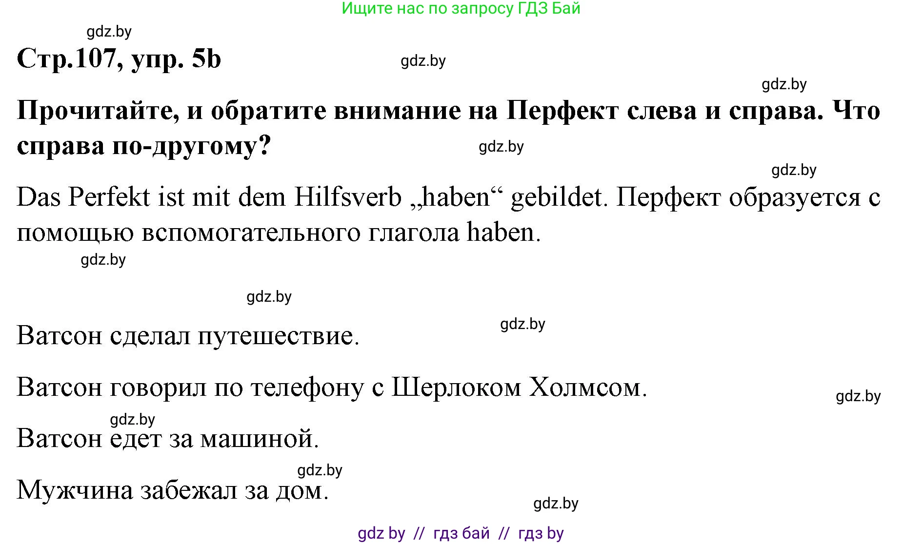 Немецкий язык (Deutsch), 5 класс Учебник (Schülerbuch), авторы: Будько Антонина Филипповна (Budjko Antonina), Урбанович Инна Ювинальевна (Urbanowitsch Ina), издательство Вышэйшая школа, Минск, 2020, жёлтого цвета, Часть 2, страница 107, номер 5b, Решение 1